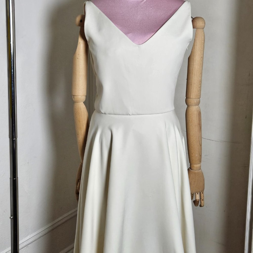 minimalist white dress